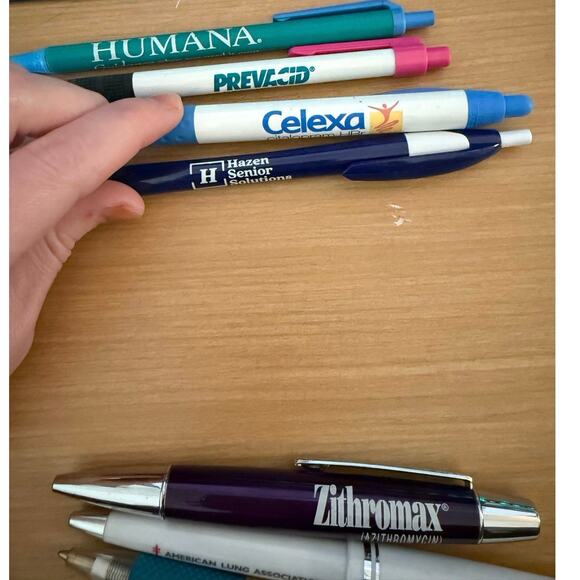 Pen Lot - Pharmaceuticals Drug Purple Green Orange 11 pens Z Pack - Picture 4 of 7